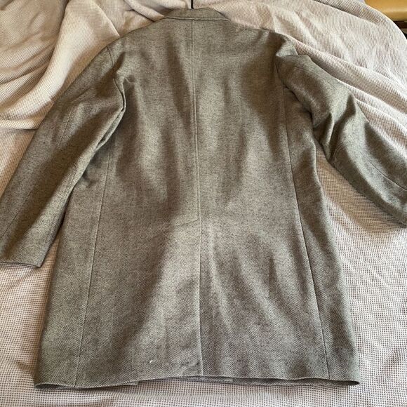 Material London Herringbone Long Coat Formal Dress Pea Coat Winter Formal - Picture 5 of 10